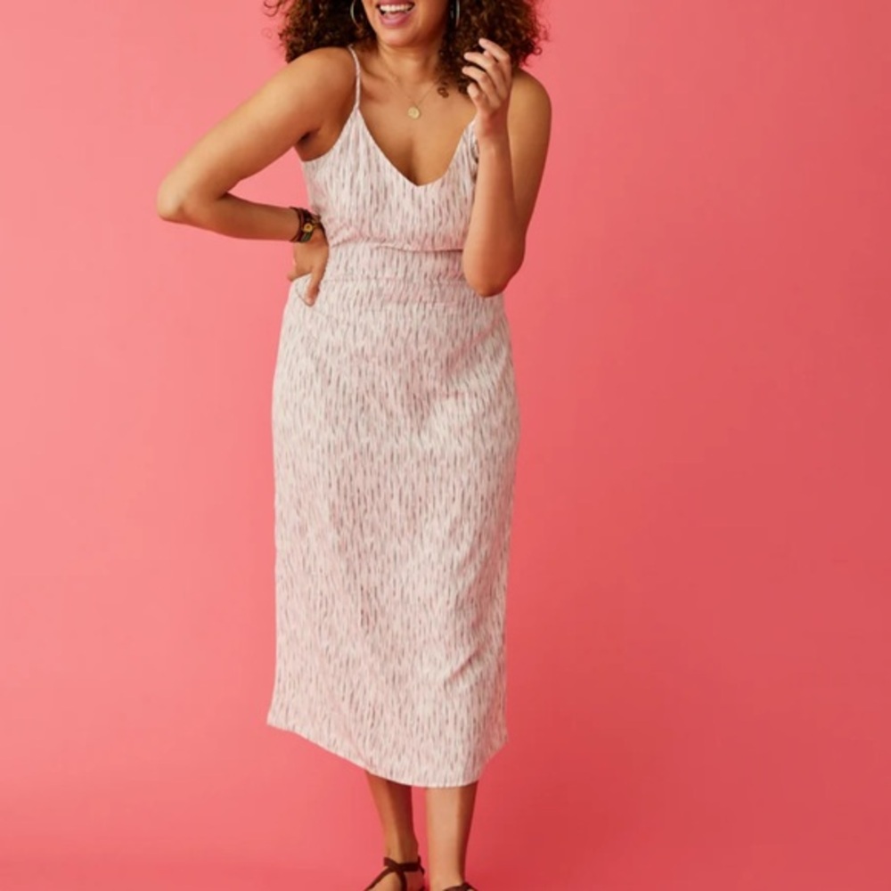 Carve Designs White and Gray Midi Dress